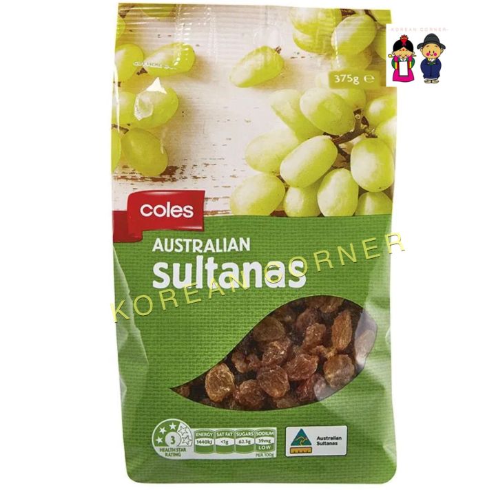 Coles Sultanas Dried Fruits from Australia ลูกเกด องุ่นอบแห้ง Lazada
