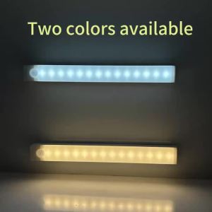 5pcs LED Motion Sensor Light Bar Magnetic Under Cabinet Sensor LightCool White/Warm Light Indoor Night Light for KitchenStair