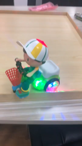 🚲Childrens Stunt Tricycle Electric Cartoon Boy And Girl Music Light Universal 360 Rotation Toy Vibrato Same Style