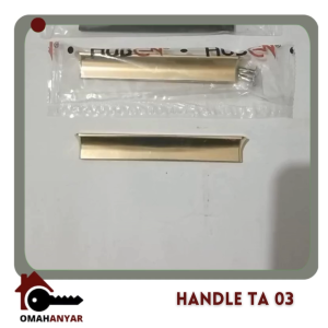 1 PCS Handle Tarikan Lemari Laci Minimalis Interior Huben TA-03 Black Gold Mirror