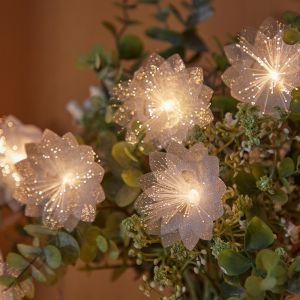 1.5M/3M Fiber Optic Flower Fairy String Lights Battery Powered for Wedding Festive Christmas Bedroom Indoor Outdoor Decor