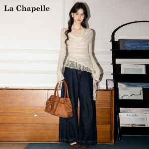 La Chapelle | Bộ Đồ Hai Mảnh Áo Dây Quai Halter Voan Mùa Hè Trễ Vai Xếp Ly Bất Đối Xứng