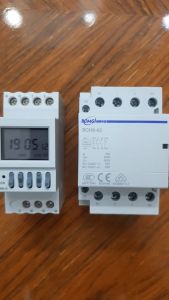 Combo bộ chuyển đổi nguồn điện luân phiên 15 ngày tự động gồm Timer tháng NKG5 + Cong 2NO/2NC 63A BOMGI