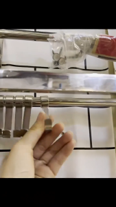 🇸🇬 [In Stock] 304 Stainless Steel / Aluminum - Towel Rack Solid Foldable Towel Bar bathroom toilet holder corner shelf