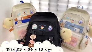 Mismi Demi Bag Tas Ransel Wanita Korean Cute Stylish Backpack Sekolah Perempuan Trendy - 32D