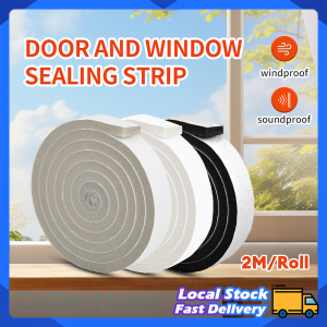 2M/Roll Door Window Sealing Strips Foam Sponge Self Adhesive Strip Soundproof Dustproof Weatherstrip Noise Insulation Seal Tape