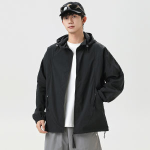 miiow | Cat Man Mens Outdoor Summer Ice Sensation Loose Fit Hooded Sun Protection Clothing Breathable Skin Shirt For Couples