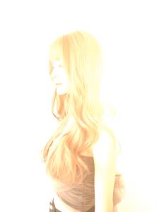 Wig female long hair comic bangs sweet round face big wavy fluffy long curly hair