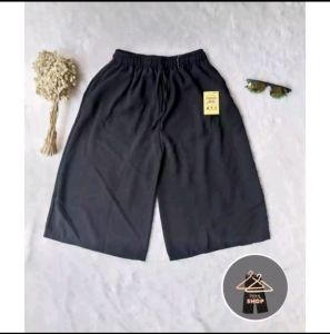 KULOT CRINGKLE 7/8 CELANA KULOT CRINGKLE PENDEK 7/8 JUMBO PINGGANG KARET MELAR