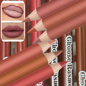 【Jealous Girl】6 Colors Nude Lipliner Pen Set Wooden Matte Lip Liner Waterproof Lipstick Pencil Long-lasting Outline Lip Shape Lips Makeup Tool