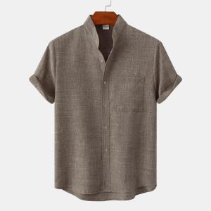 Extra Large Size 150.00kg Summer Fashion Minimalist Pure Color Men Short Sleeve Shirt Casual Loose plus Size Top Trendy 2