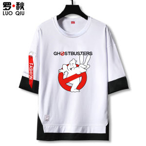 LUOQIU | Áo Thun Tay 3/4 Chủ Đề Ghostbusters