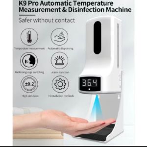 Thermometer Suhu tubuh Stand Soap Dispenser Hansanitiser K9 Pro Thermometer Non Kontak 2 I N 1