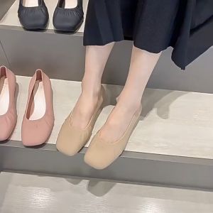 WomenS Close-Fitting Shoes Casual Fashion Light Square Head WomenS Shoes Soft Soles Comfortable Waterproof Work Shoes