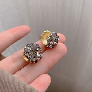 Elegant Crystal Earrings Womens Fashion Jewelry Studs Unique Design Premium Feeling Stylish Accessory for Ladies