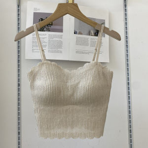 เสื้อกล้ามผ้าลูกไม้สไตล์ฝรั่งเศส G3377 ทรงเข้ารูป สายเดี่ยวแบบปรับได้ ดีไซน์หลังสวยงาม เสื้อกล้ามคอวี ทรงเข้ารูป สำหรับผู้หญิง