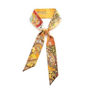 Khăn Choàng Lụa Thủ Công Ban Đầu Mùa Hè 2024 Khăn Choàng Lụa Dài Trang Trí Cho Túi Và Tai Nghe Thiết Kế Họa Tiết Sơn Dầu