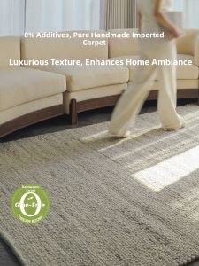 Modern Minimalist Handwoven Pure Wool Carpet
