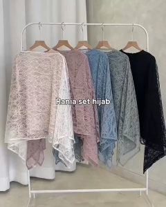 Rania Set 3 in 1 / Setelan Rok Lilit / Setelan Rok Wanita Kekinian Set 3 in 1 Fashion Muslim