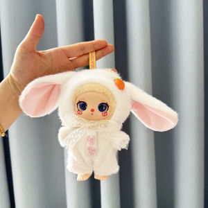 16cm Lila LUKY CAT Pendant Doll & Plush Baby Clothes Set