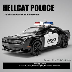 JUANNUO | Dodge Challenger SRT Hellcat Model Toy Car Metal
