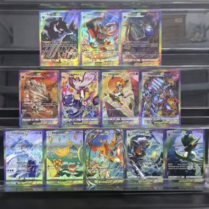 12Pcs Pokemon Collection Cards POCKET STAGE2 Machamp Charizard Gengar Lunala Solgaleo EX Classic Game Anime Cards Gift Toys