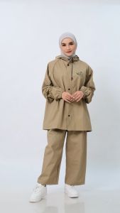 VDK JAS HUJAN SETELAN JAKET dan CELANA PRIA WANITA ELASTIS TEBAL BY VDK