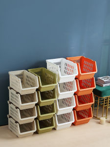 ชั้นวางของพลาสติกหนาหลายชั้นสำหรับห้องครัวและห้องนั่งเล่น ชั้นวางของแบบญี่ปุ่นสำหรับจัดระเบียบผักและของใช้ในครัว