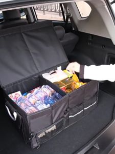SEAMETAL กล่องเก็บของในรถ พื้นที่จัดเก็บขนาดใหญ่ กันน้ำ กล่องเก็บของท้ายรถ ﻿การเดินทางแคมป์ปิ้ง