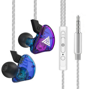 QKZ CK5 Wired In Ear Earphones With Mic Volume Control 3.5MM HiFi Stereo Deep Bass Tangle Free Headset For Phone Laptop PC