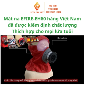 [GIÁ SỈ] Thùng 20 hộp mặt nạ chống khói  phòng độc 60 phút EFIRE - EH60-Đạt tiêu chuẩn PCCC-Dùng cho mọi đối tượng.