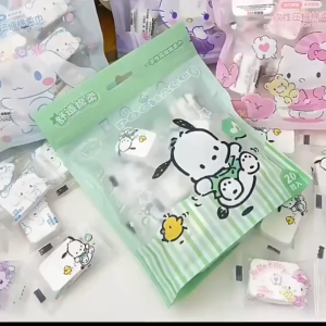 Sanrio Bath Towel Tuala Mandi Soft Compressed Foldable Disposable Outdoor