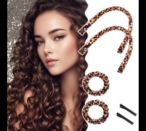 6Pcs Heatless Hair Curling Rod Headband Soft Fabric Satin No Heat Hair Rollers Sleeping Lazy Curls Flexi Rods Hair Styling Tools