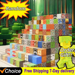 Mine World Cube Magnet SetMagnetic Building Blocks  for Kid Age 3+ DIY Model Children Order a Gift With  Mini Doll Figures