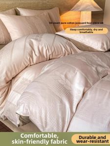 Violet | Bộ Chăn Ga Gối 4 Món Cotton Jacquard