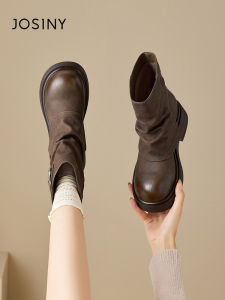 Josiny | Warm Insulated Brown Womens Short Boots