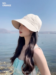 หมวกแฟชั่น ป้องกันแสงแดด ins ปรับขนาดได้ พับเก็บได้ ระบายอากาศได้ หมวกกันแดด หมวกปีกกว้าง