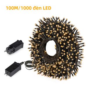 Đèn LED Dây Thần Tiên Twinkle Star 10M-100M Chống Nước Ngoài Trời Trang Trí Sân Vườn Bãi Cỏ Cây Thông Noel Tiệc Cưới Màu Trắng ấm/RGB 8 Chế Độ Có Thể Điều Chỉnh Độ Sáng