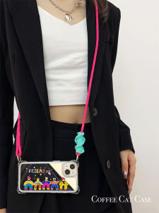 เคสโทรศัพท์มือถือ Apple 15Promax ลายการ์ตูนเด็กผู้หญิง กระจกสะท้อนแสง เข็มขัดสะพายข้างแบบสะพายไหล่ สายรัดโทรศัพท์มือถือแบบสะพายข้างได้