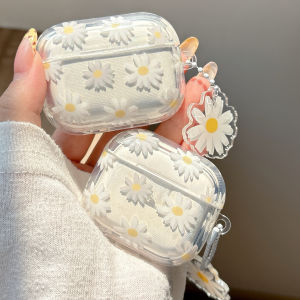 เคสบลูทูธไร้สายสําหรับ AirPods1/2 AirPods3 AirPods4 AirPods pro และ pro2 tpu ฝาครอบหูฟังลายดอกไม้