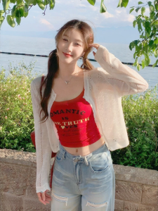 SHUOMENG | White Open Knit Sun Protection Blouse