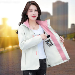 Silk Duofang Womens Three-in-One Jacket Autumn Winter New Arrival Trendy Climbing Outdoor Hoodie Removable Cap Zippered Polyester Material