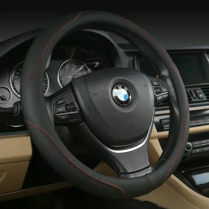 38CM Steering Wheel Cover Universal Car Steering Wheel Cover Skidproof Auto Steering- Wheel Cover Anti-Slip Embossing Leather Car-styling