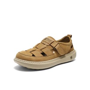 Belle | Thick Bottom Elevating Mens Genuine Leather Clogs Shoes