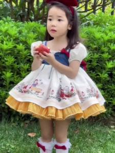Snowyprincess Ancient Style tiskirt New Girl Lolita Court Dress Childrens Baby Western Style Dress
