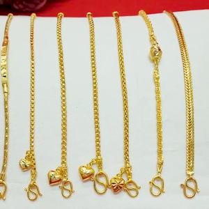 สร้อยข้อมือทอง คละแบบ น้ำหนกเทียบเท่า 2 สลึง ความยาว 6.577.5 นิ้ว ชุบทอง ทองปลอม ใส่ได้ทุกโอกาส ใส่อาบน้ำได้ งานสวย พร้อมส่ง