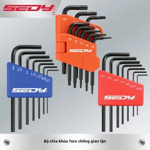 Bộ Cờ Lê Allen Mini SEDY 22 Món Thép Cr-V Bộ Dụng Cụ Lục Giác & Torx Chống Phá 3 Trong 1 Kích Thước Metric/SAE Dùng Cho Việc Tự Sửa Chữa Và Sửa Chữa Chuyên Nghiệp