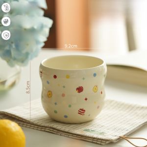 Cute Creative Ceramic Mug Handheld Water Cup for Women Luxury Premium Quality Ins Style Drinking Cup Home Use Water Bottle