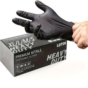 100PCS Black Nitrile Gloves Disposable Latex Powder Free Gloves for Kitchen Cleaning Industrial Working Hair Dye Gloves
