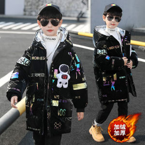 Áo Khoác Trẻ Em Mùa Đông Có Mũ Trùm Đầu Bằng Vải Cotton Lót Lông Cừu Dày Ấm Áp Chống Thấm Nước Có Khóa Kéo Phong Cách Hoạt Hình